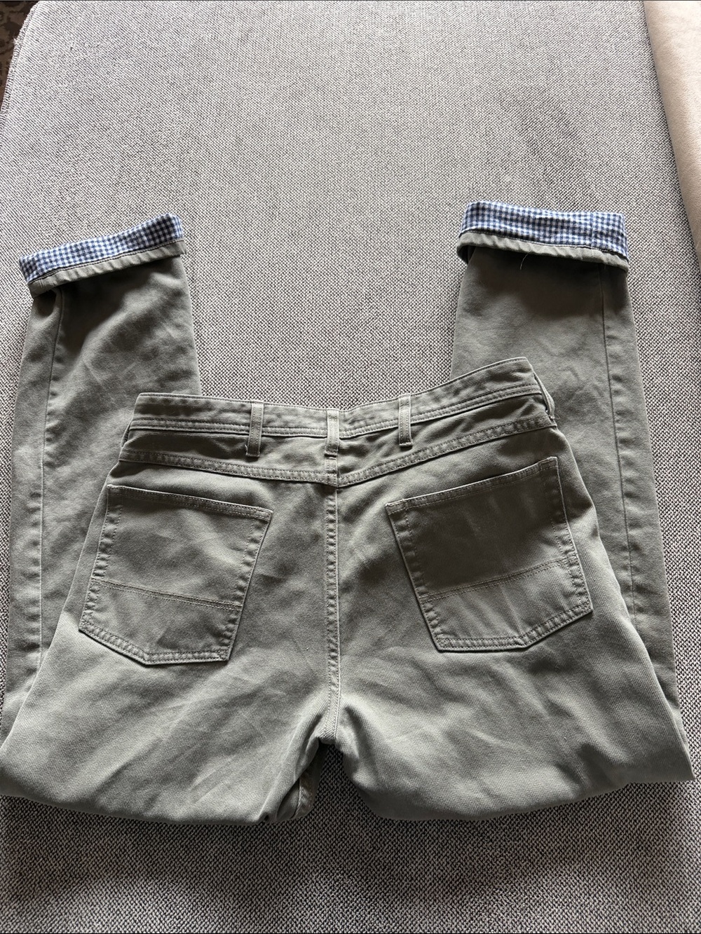 J. Crew Men's Chino Pants in Light Olive/Taupe Lined sz 33x32